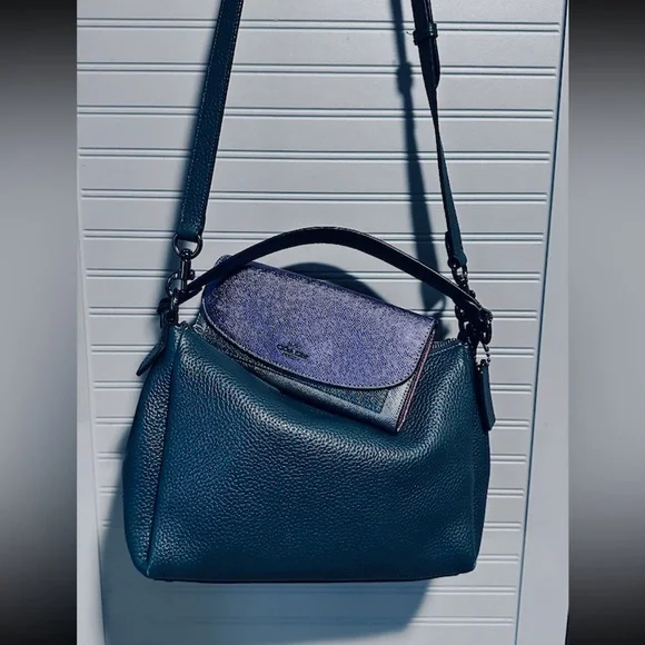 Coach Green Pebbled Leather Shay Crossbody Bag NWOT MSRP: $398.00